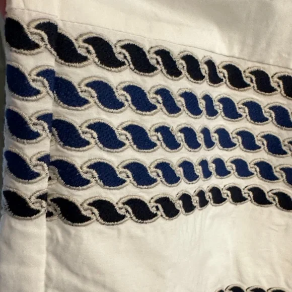 Tuckernuck White High Tide Collared Dress with Black/ Navy Hem Pattern XXXL NWT - Picture 5 of 11